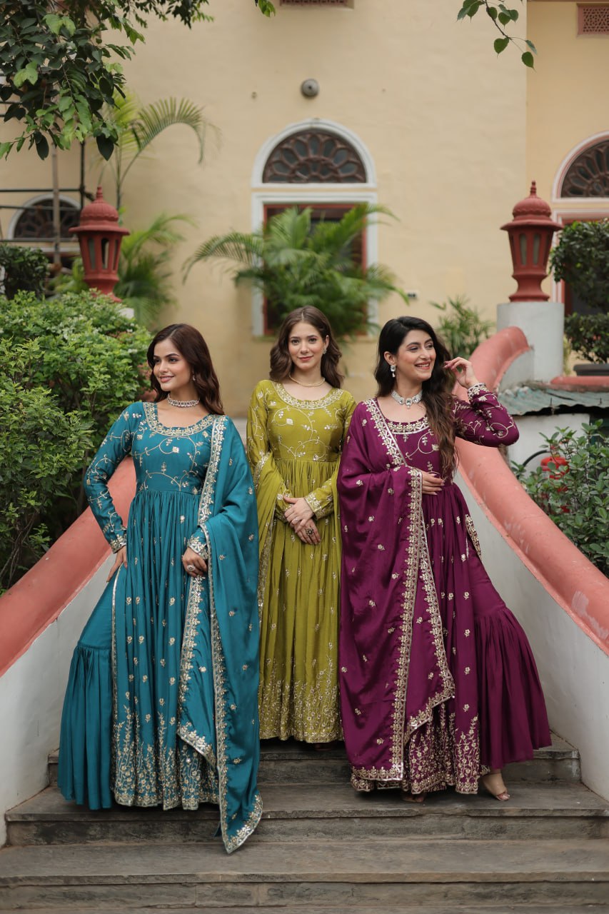 👗 PREMIUM DESIGNER READYMADE TOP-SHARARA-DUPATTA COLLECTIONS