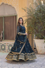 Women's Fully Flair Gown Made With Star Georgette Fabrics
