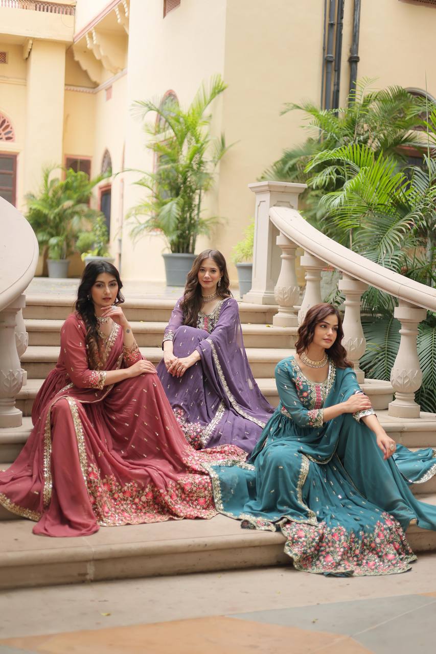 DESIGNER READYMADE TOP-SHARARA-DUPATTA COLLECTIONS