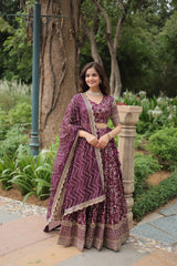 THE JEQUARD LEHENGHA With Golden Embroidered Sequins work LEHENGA CHOLI COLLECTIONS