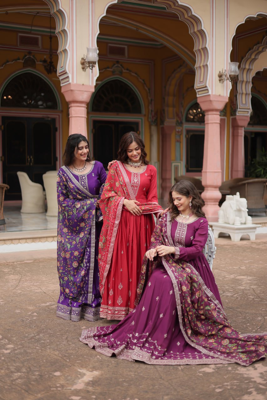 GEORGETTE  EMBROIDERY  GOWN-WITH-DUPATTA COLLECTIONS