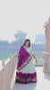 Sky Pista Sky Pista Lehenga Choli With Mirror Work And Attached Purple Dupatta